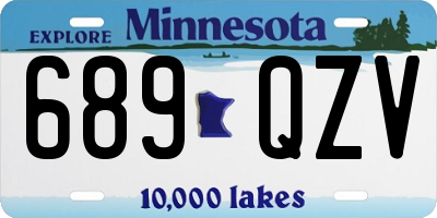 MN license plate 689QZV