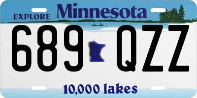 MN license plate 689QZZ