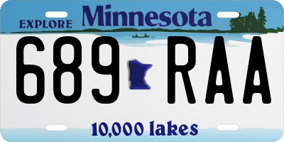 MN license plate 689RAA
