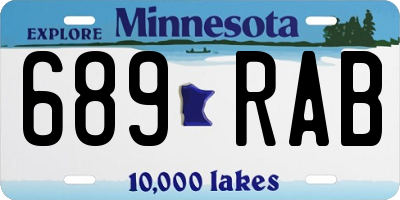 MN license plate 689RAB