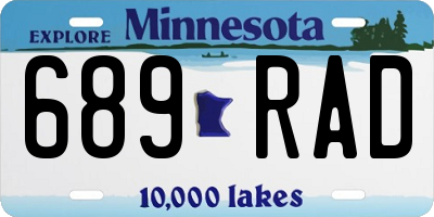 MN license plate 689RAD