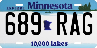 MN license plate 689RAG