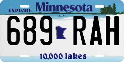MN license plate 689RAH