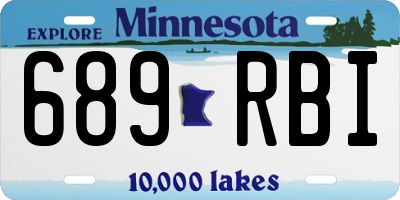 MN license plate 689RBI