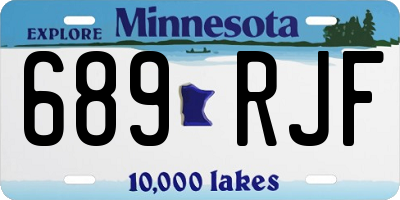 MN license plate 689RJF