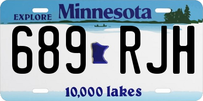 MN license plate 689RJH