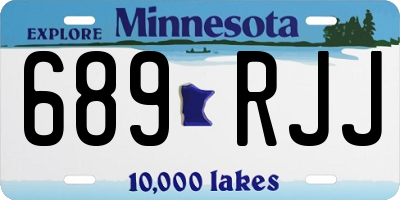 MN license plate 689RJJ