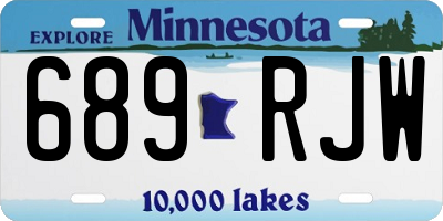 MN license plate 689RJW