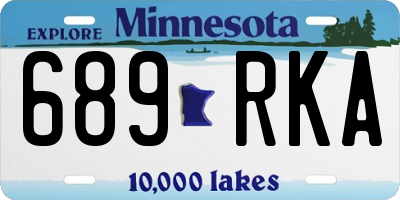 MN license plate 689RKA