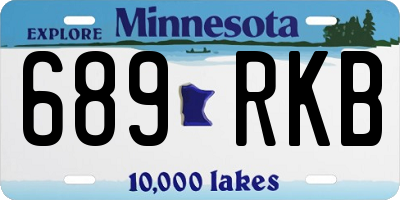 MN license plate 689RKB