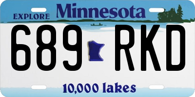 MN license plate 689RKD