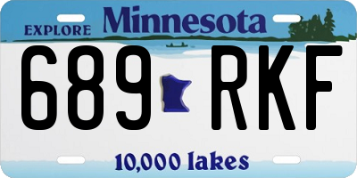 MN license plate 689RKF
