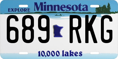 MN license plate 689RKG