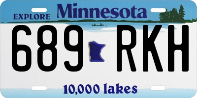 MN license plate 689RKH