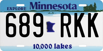 MN license plate 689RKK