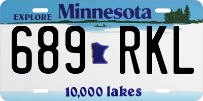 MN license plate 689RKL