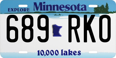 MN license plate 689RKO