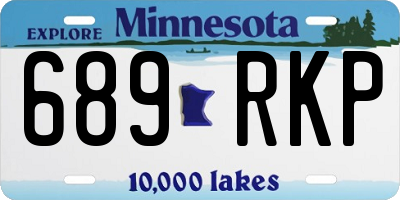 MN license plate 689RKP