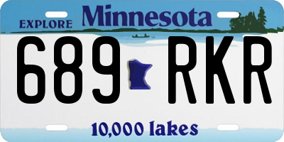 MN license plate 689RKR
