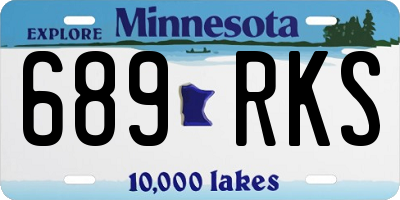 MN license plate 689RKS