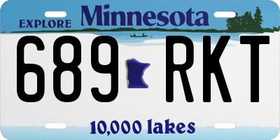 MN license plate 689RKT