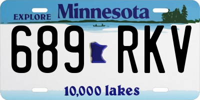 MN license plate 689RKV
