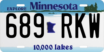 MN license plate 689RKW
