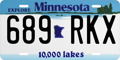 MN license plate 689RKX