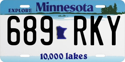 MN license plate 689RKY