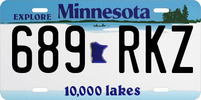 MN license plate 689RKZ