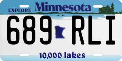 MN license plate 689RLI