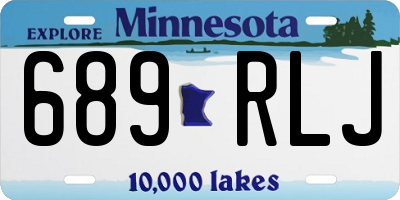 MN license plate 689RLJ