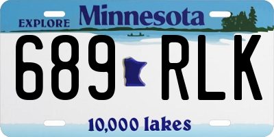 MN license plate 689RLK