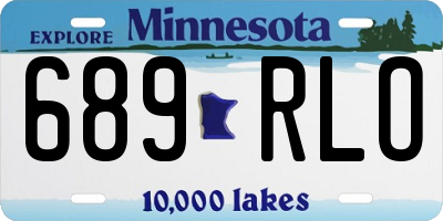 MN license plate 689RLO