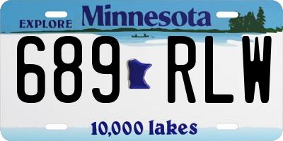 MN license plate 689RLW