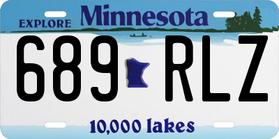 MN license plate 689RLZ