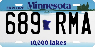 MN license plate 689RMA