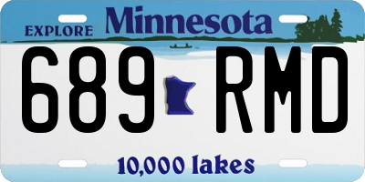 MN license plate 689RMD