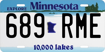MN license plate 689RME