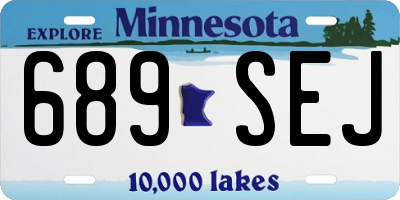 MN license plate 689SEJ