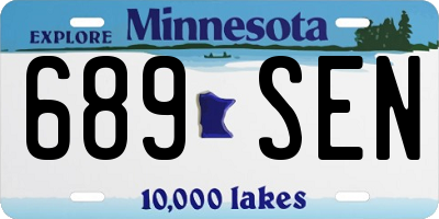 MN license plate 689SEN