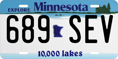 MN license plate 689SEV