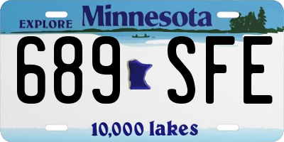 MN license plate 689SFE