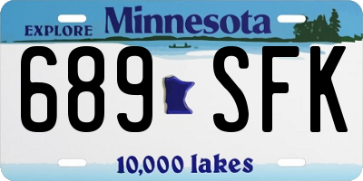 MN license plate 689SFK