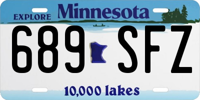MN license plate 689SFZ