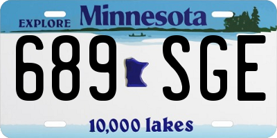 MN license plate 689SGE