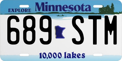 MN license plate 689STM