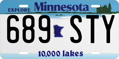 MN license plate 689STY