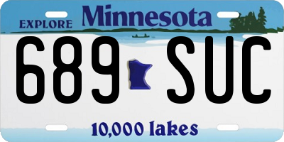 MN license plate 689SUC