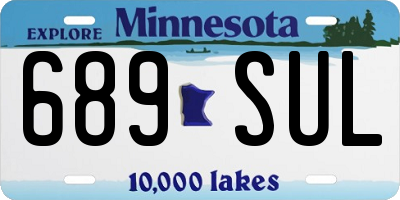MN license plate 689SUL